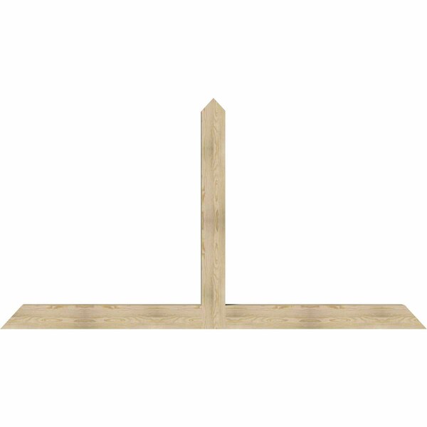 Ekena Millwork Portland Rough Sawn Timber Gable Bracket, Douglas Fir, 108"W x 58"H x 6"D x 6"F, 13/12 Pitch GBW108X58X0606POR00RDF - main